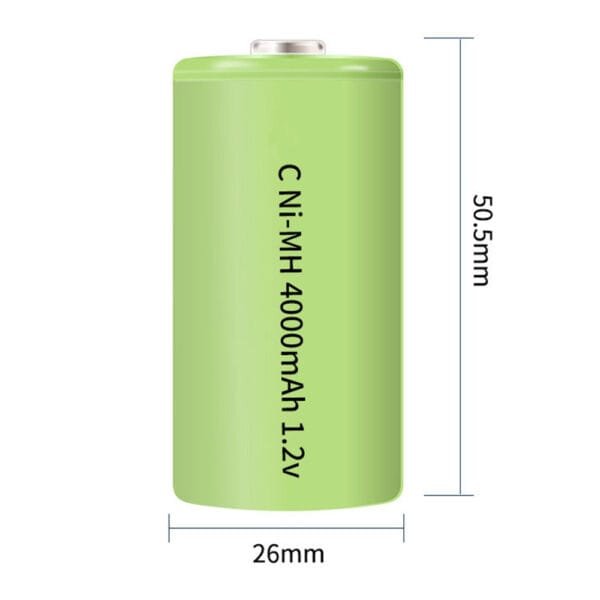 c size nimh rechargeable battery